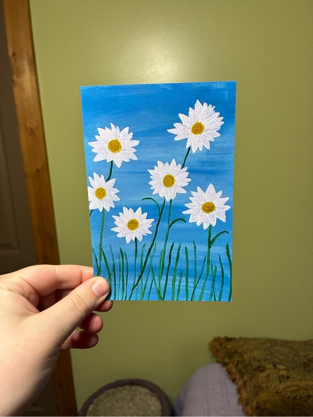 Daisy Delight Original Art Print *frame not included * - Picture 3 of 3
